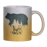 HPN SubliCraft 11 oz. Glitter Gradient Sublimation Ceramic Mug - 12 per case - HeatPressNation