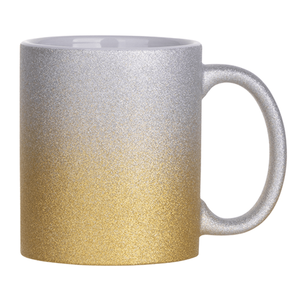 HPN SubliCraft 11 oz. Glitter Gradient Sublimation Ceramic Mug - 12 per case - HeatPressNation