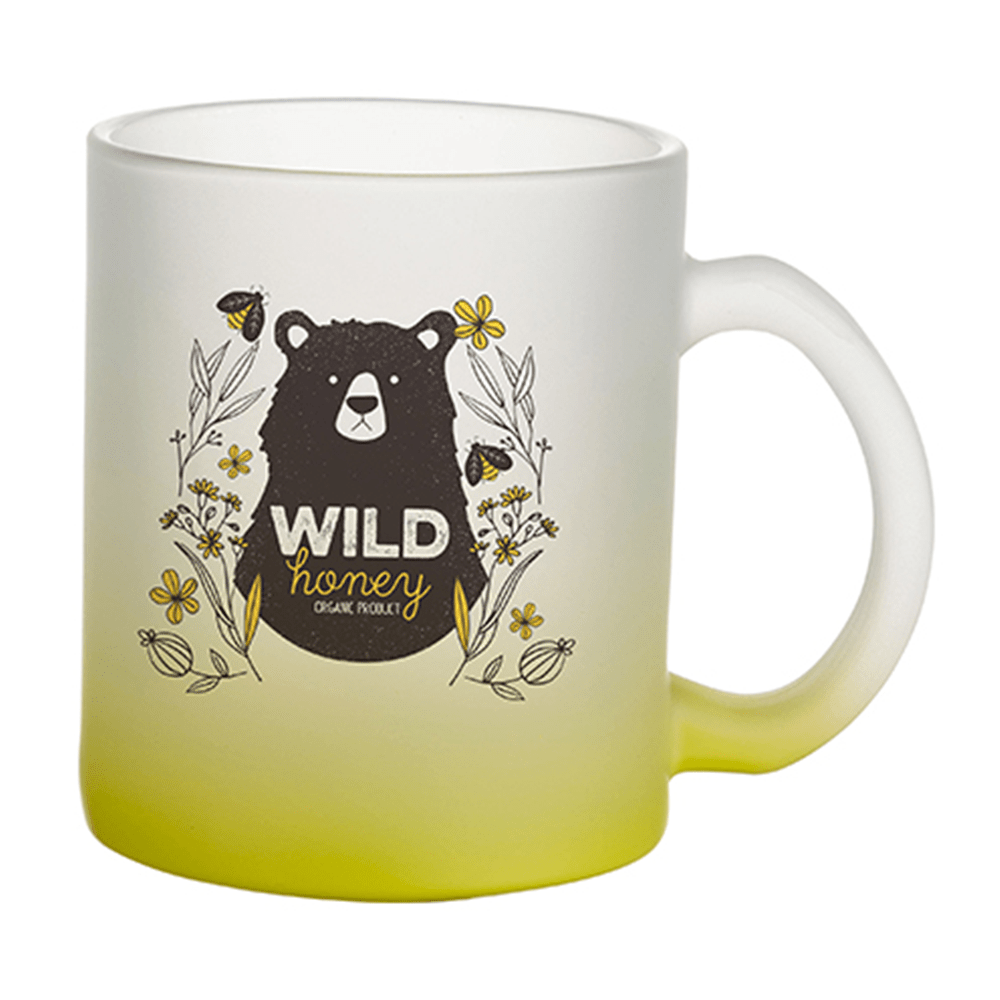 HPN SubliCraft 11 oz. Color Gradient Sublimation Glass Mug - 36 per case - HeatPressNation