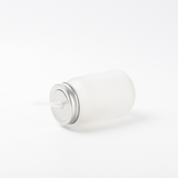 HPN SubliCraft 15 oz. Sublimation Frosted Glass Mason Jar with Straw - 12 per Case - HeatPressNation