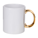 HPN SubliCraft 11 oz. Plated Handle Sublimation Ceramic Mug - 12 per case - HeatPressNation