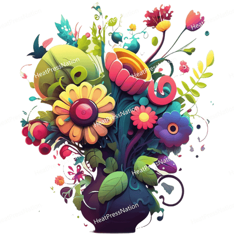Artsy Flower Design - HeatPressNation