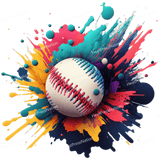 Splatter Baseball Design - HeatPressNation