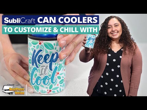 HPN SubliCraft Silver Sublimation Stainless Steel Can Cooler for Skinny 12 oz. Cans