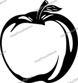 Apple Outline Vector Design - HeatPressNation