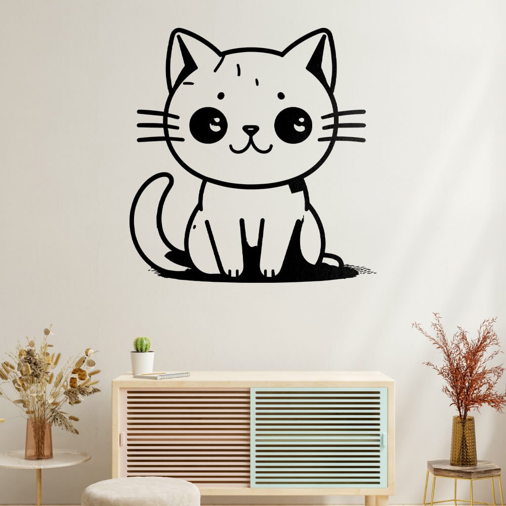 Cute Cat Vector Design - HeatPressNation